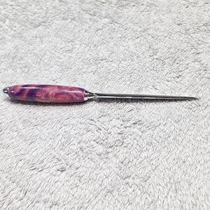 Handmade Acrylic Purple Letter Opener With Chrome Blade